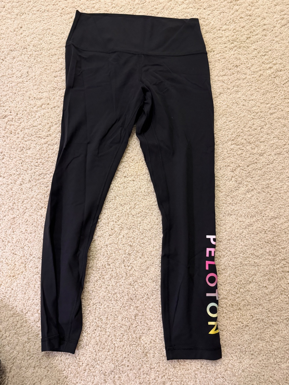 lululemon athletica Black Workout Leggings with peloton Logo